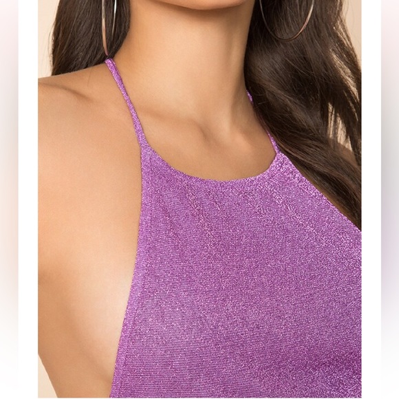 superdown. Revolve. Bianca Racer Back Top. Size Large. Purple. Sparkle. 💜✨ NWT - Picture 4 of 15